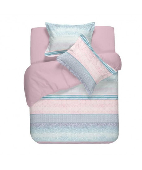 NAFNAF Housse de couette 100% coton imprimé Evanie  200x200 cm  Rose