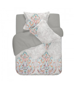 NAFNAF Housse de couette 100% coton imprimé Izamal  200x200 cm  Gris