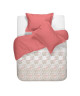 NAFNAF Housse de couette 100% coton imprimé Sélene  200x200 cm  Corail