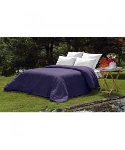 VENT DU SUD Housse de couette PALACE en coton lavé  200x200 cm  Violet prune