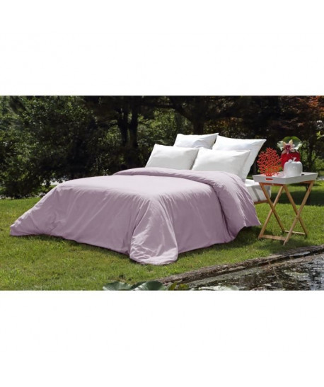 VENT DU SUD Housse de couette PALACE en coton lavé  240x260 cm  Violet mauve