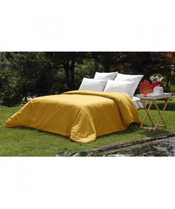 VENT DU SUD Housse de couette PALACE en coton lavé  220x240 cm  Jaune curry