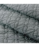 COTE DECO Tete de lit matelassée Microfibre lavée MOJI 140x65 cm  Gris anthracite