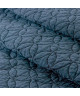 COTE DECO Tete de lit matelassée Microfibre lavée MOJI 140x65 cm  Bleu denim