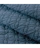 COTE DECO Tete de lit matelassée Microfibre lavée MOJI 160x65 cm  Bleu denim