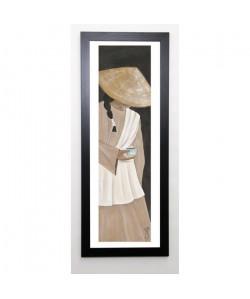 DOTHY Image encadrée Jeune fille du Yunnon 40x102 cm Beige