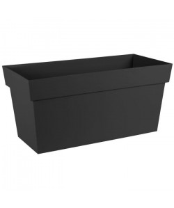 EDA Muret avec roulettes Toscane  79 x 35 x H 39 cm  74 L  Noir