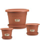 PLASTIKEN Pot a fleurs  Ř 60 cm rond  Terracotta