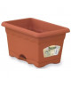 PLASTIKEN Jardiniere rectangulaire Ř 50 X 20 cm avec plateau  Terracotta