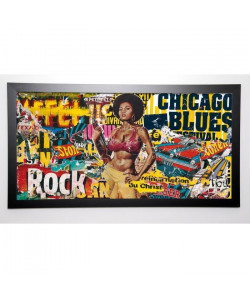 DURREY LAURENT Image encadrée Chicago blues 57x107 cm Multicolore