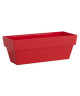 Jardiniere plastique rouge brillant 10x25 cm