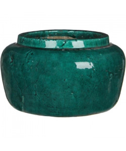 Cache pot rond intérieur déco Karl H16xD25  Vert