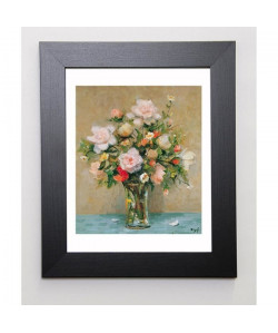 DYF Image encadrée Le bouquet de Corinne 31x37 cm Rose