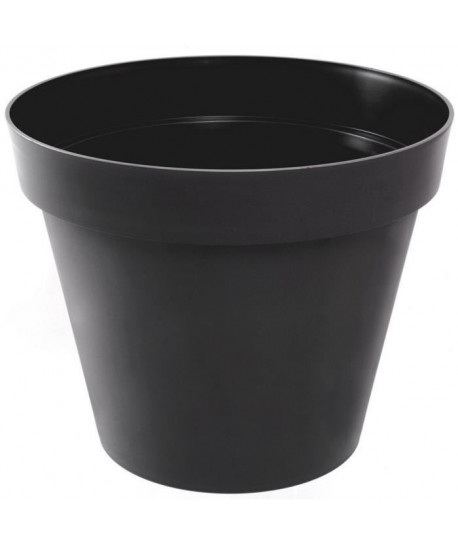 EDA Pot de fleur rond Toscane  Ř 30 x H 26 cm  10 L  Gris anthracite