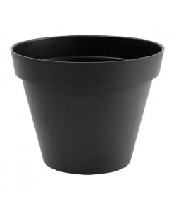 EDA Pot de fleur rond Toscane  Ř 40 x H 32 cm  23 L  Gris anthracite