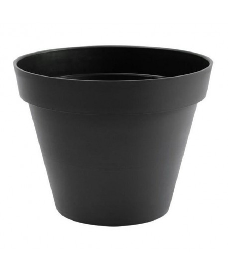 EDA Pot de fleur rond Toscane  Ř 40 x H 32 cm  23 L  Gris anthracite