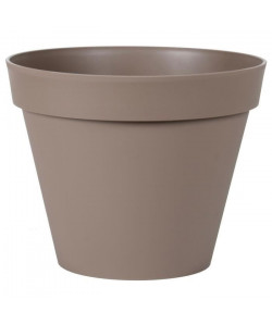 EDA Pot de fleur rond Toscane  Ř 40 x H 32 cm  23 L  Taupe