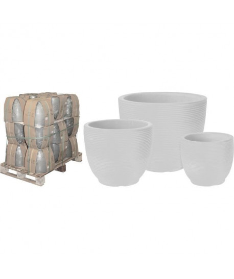 Set de 3 Pots de fleurs Blanc