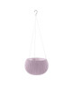 Pot de fleur aspect tricot avec suspensions  28cm  Mauve