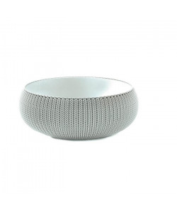 Pot de fleur aspect tricot 54cm  Bleu gris