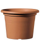 DEROMA Pot de fleur rond Farnese  Ř 35 x H 24,6 cm  14 L  Terre rouge