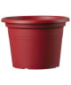 DEROMA Pot de fleur rond Farnese  Ř 35 x H 24,6 cm  14 L  Rouge griotte