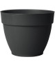 DEROMA Pot de fleur rond Ninféa a réserve d\'eau  Ř 22 x H 17 cm  4,4 L  Gris anthracite