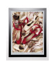 EDWARDS Image encadrée Satin Shoes 67x87 cm Rouge