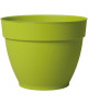 DEROMA Pot de fleur rond Ninféa a réserve d\'eau  Ř 40 x H 31 cm  26,5 L  Vert olive