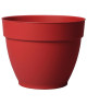 DEROMA Pot de fleur rond Ninféa a réserve d\'eau  Ř 52 x H 41,5 cm  62 L  Rouge griotte