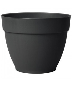 DEROMA Pot de fleur rond Ninféa a réserve d\'eau  Ř 52 x H 41,5 cm  62 L  Gris anthracite