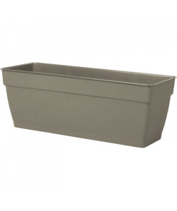 DEROMA Jardiniere Ninféa a réserve d\'eau  40 x 17,6 x H 17,4 cm  8 L  Taupe