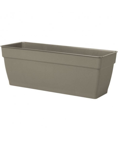 DEROMA Jardiniere Ninféa a réserve d\'eau  50 x 17,6 x H 17,4 cm  10,5 L  Taupe