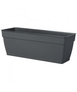 DEROMA Jardiniere Ninféa a réserve d\'eau  60 x 17,6 x H 17,4 cm  13 L  Gris anthracite