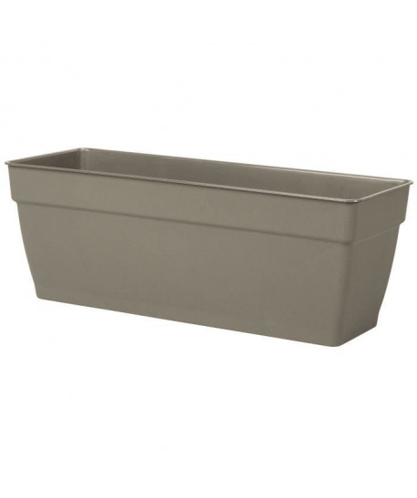 DEROMA Jardiniere Ninféa a réserve d\'eau  60 x 17,6 x H 17,4 cm  13 L  Taupe