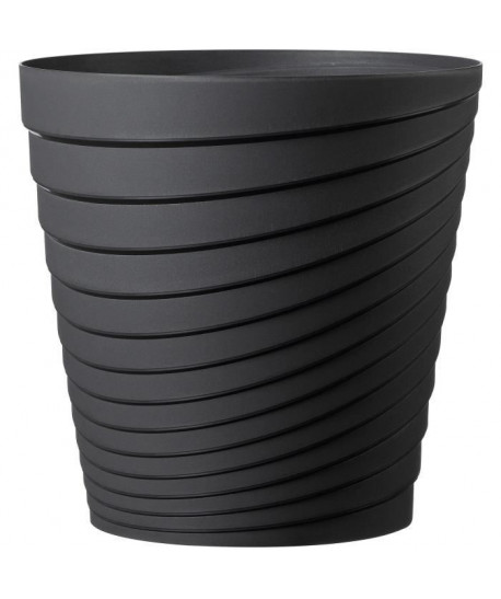 DEROMA Pot Slinky  Rond  25 x 25 x H 25 cm  8,7 L  Gis anthracite