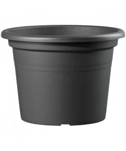 DEROMA Pot de fleur rond Farnese  Ř 30 x H 21,2 cm  8,9 L  Gris anthracite