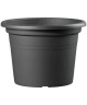 DEROMA Pot de fleur rond Farnese  Ř 40 x H 27,2 cm  19 L  Gris anthracite