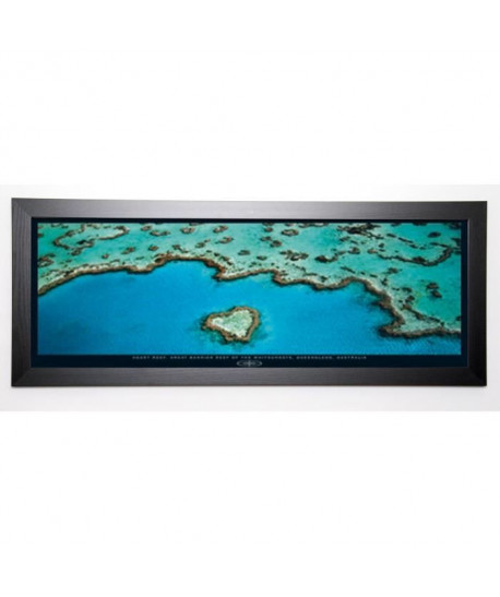 FAINT Image encadrée Heart Reef Great Barrier Reef 40x102 cm Turquoise