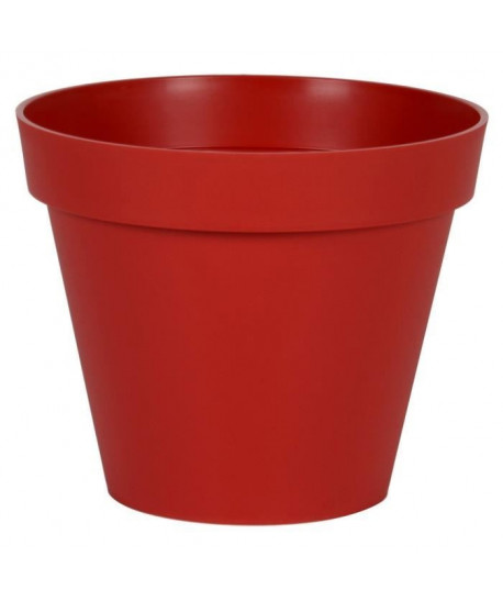 EDA Pot de fleur rond Toscane  Ř 25 x H 20,6 cm  6 L  Rouge rubis