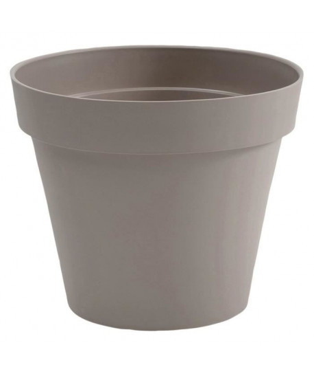 EDA Pot de fleur rond Toscane  Ř 20 x H 17 cm  3 L  Taupe