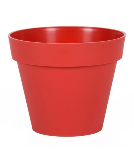 EDA Pot de fleur rond Toscane  Ř 20 x H 17 cm  3 L  Rouge rubis