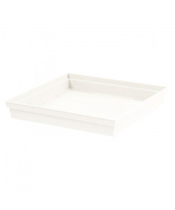 EDA Soucoupe carrée Toscane  32,6 x 32,6 x H 4,9 cm  Blanc