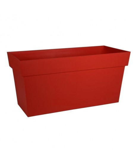 EDA Muret avec roulettes Toscane  79 x 35 x H 39 cm  74 L  Rouge rubis