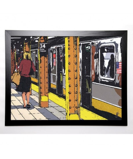 FAIRBROTHER Image encadrée Penn Station 67x87 cm Multicolore