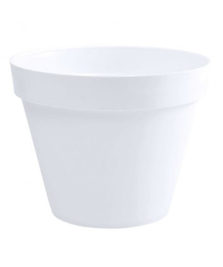 EDA Pot de fleur rond Toscane  Ř 40 x H 32 cm  23 L  Blanc