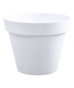 EDA Pot de fleur rond Toscane  Ř 30 x H 26 cm  10 L  Blanc