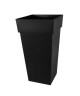 EDA Pot de fleurs XXL  Toscane  Carré  43,3 x 43,3 x H 80 cm  98 L  Gris anthracite