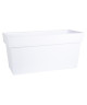 EDA Muret avec roulettes Toscane  79 x 35 x H 39 cm  74 L  Blanc