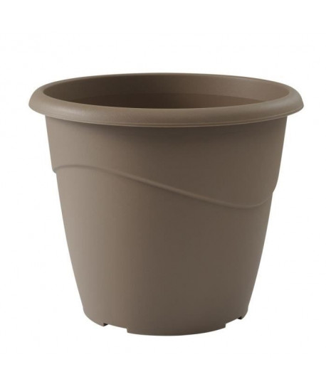 EDA Pot de fleur rond non percé Marina  Ř 30 x H 25,5 cm  10 L  Taupe